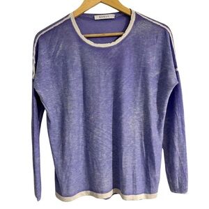Kokun Bamboo Scoop Neck Sweater SZ XS/Small Purple Bamboo Cashmere Casual GUC